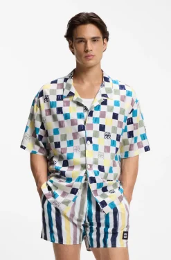 Relaxed-fit shirt with floral print