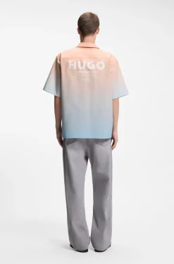 Relaxed-fit shirt with gradient print