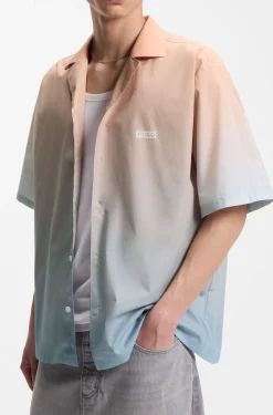Relaxed-fit shirt with gradient print