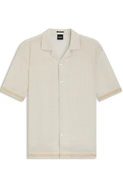 Relaxed-fit shirt with mosaic print
