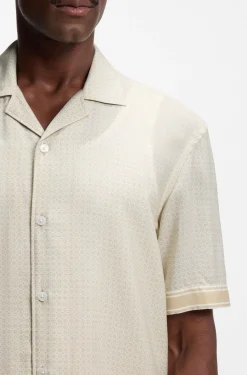 Relaxed-fit shirt with mosaic print