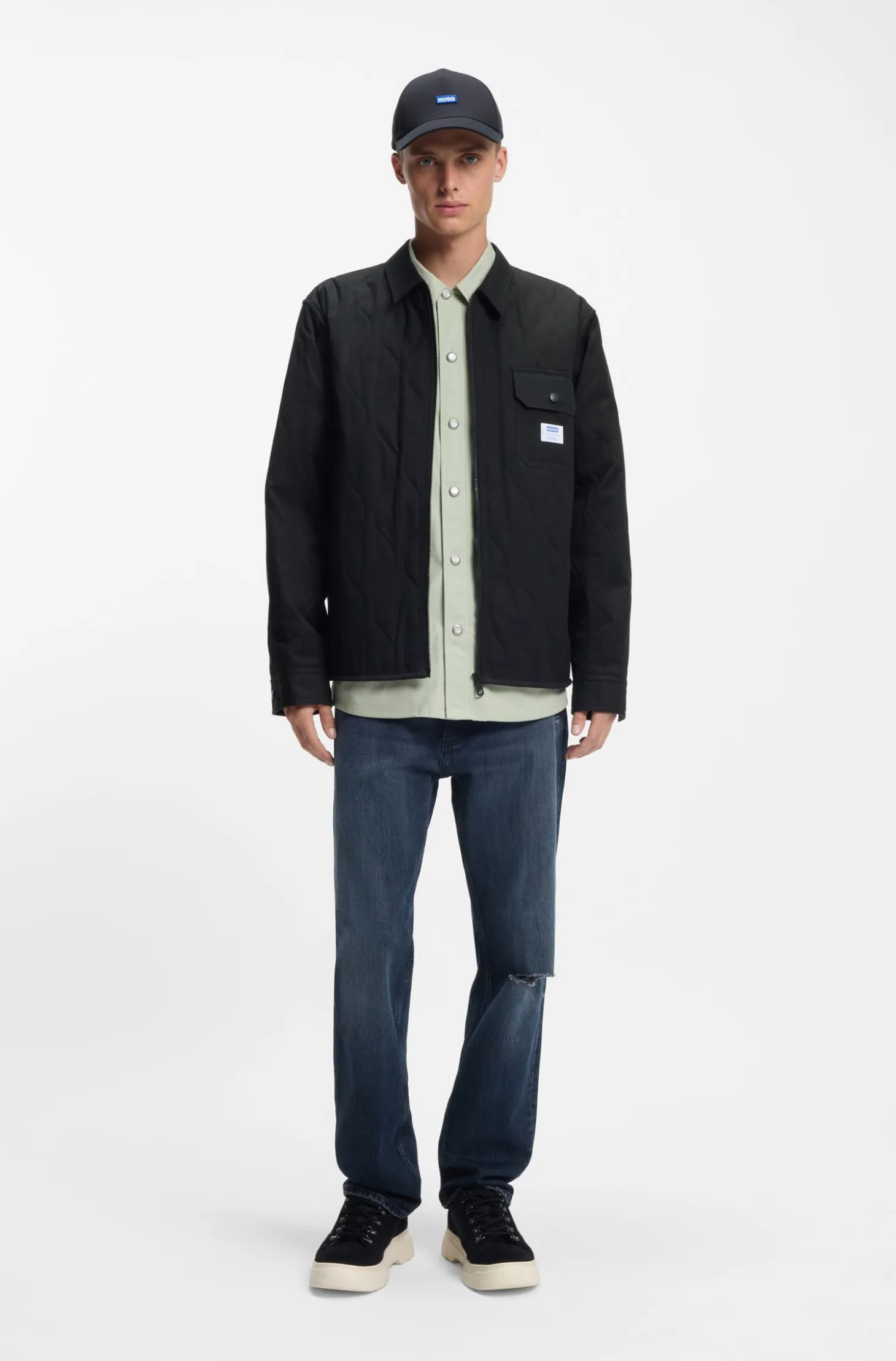Relaxed-fit shirt with padding