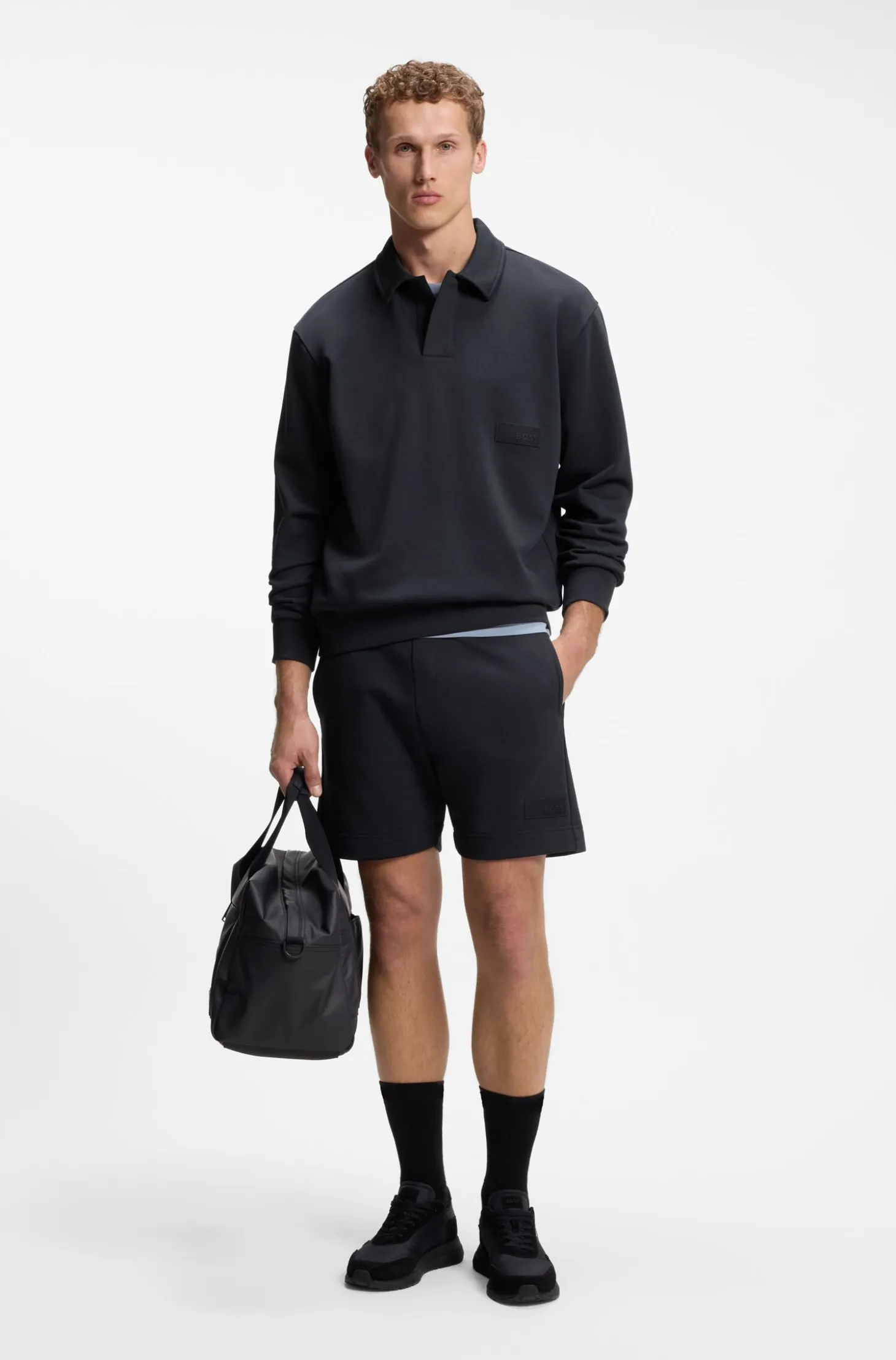 Relaxed-fit shorts in cotton French Terry