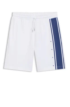 Relaxed-fit shorts in cotton terry with side stripe