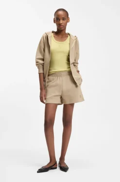Relaxed-fit shorts in cotton terry with embroidered logo