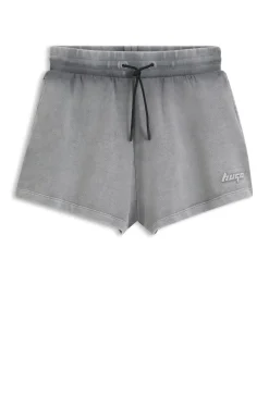 Relaxed-fit shorts in cotton terry with embossed logo