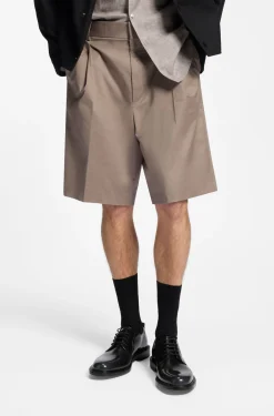 Relaxed-fit shorts in stretch-cotton twill
