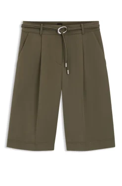 Relaxed-fit shorts with buckled belt