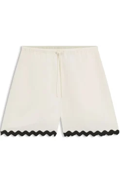 Relaxed-fit shorts with zigzag tape
