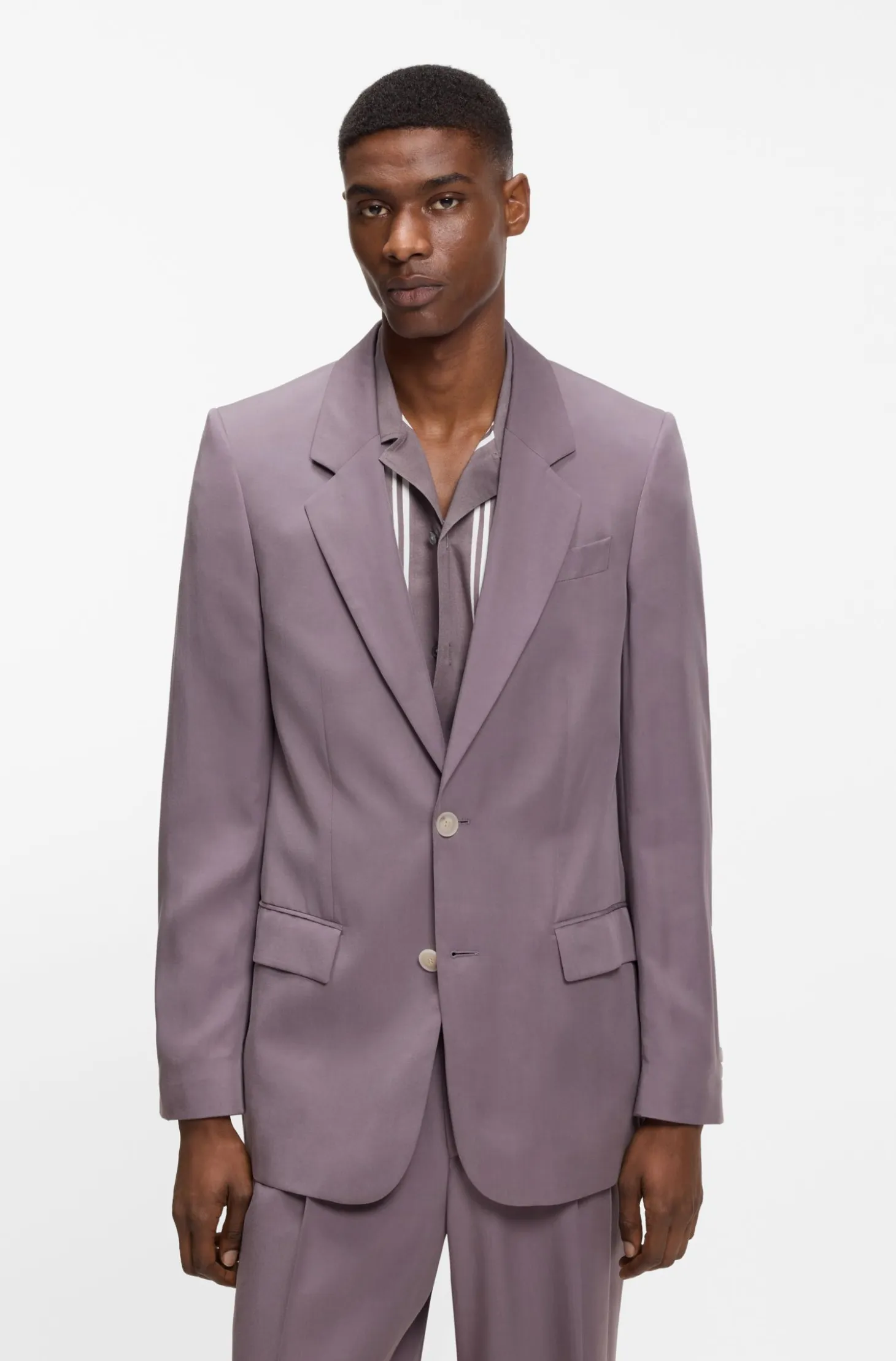 Relaxed-fit suit jacket in twill