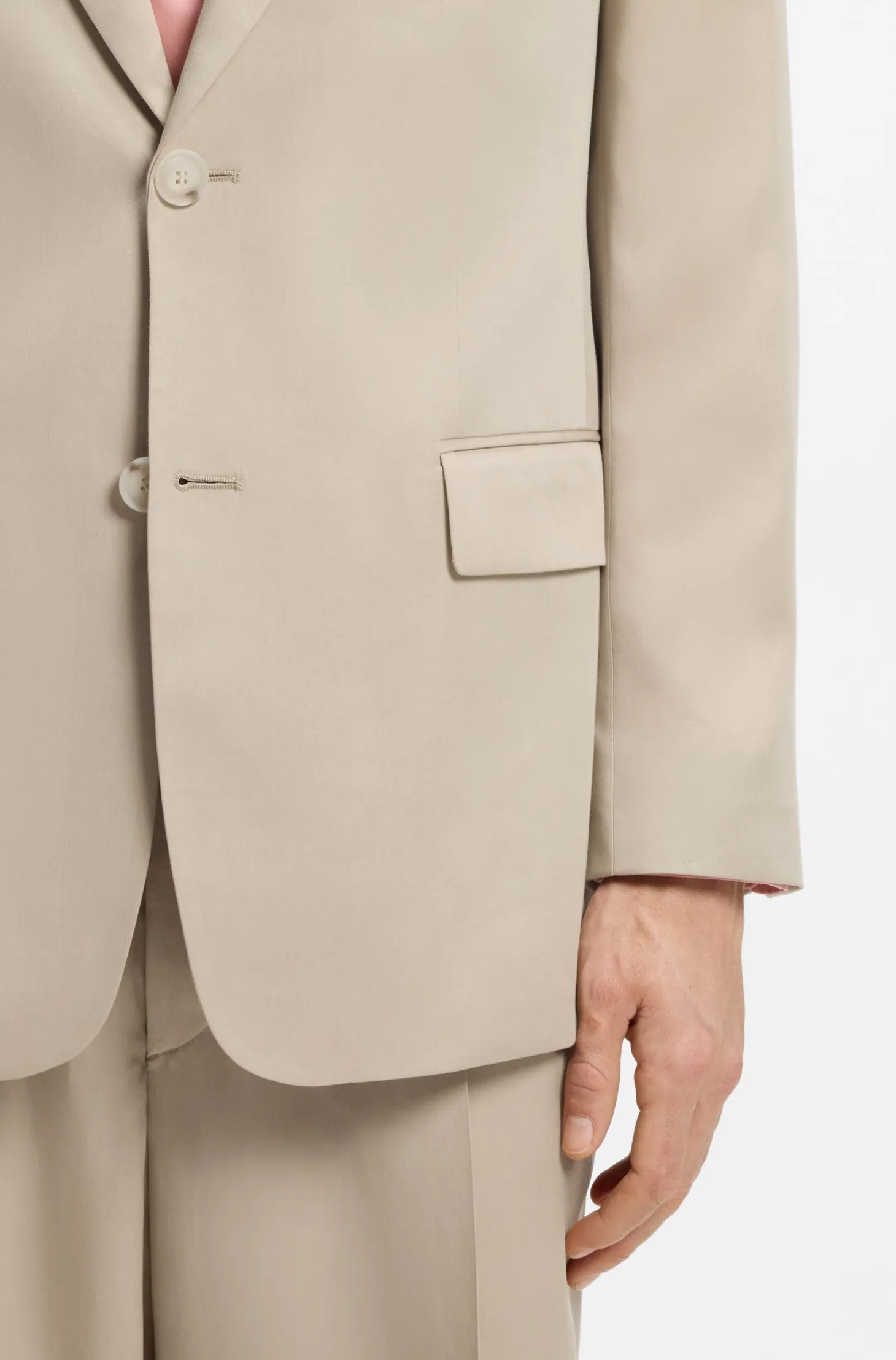 Relaxed-fit suit jacket in twill
