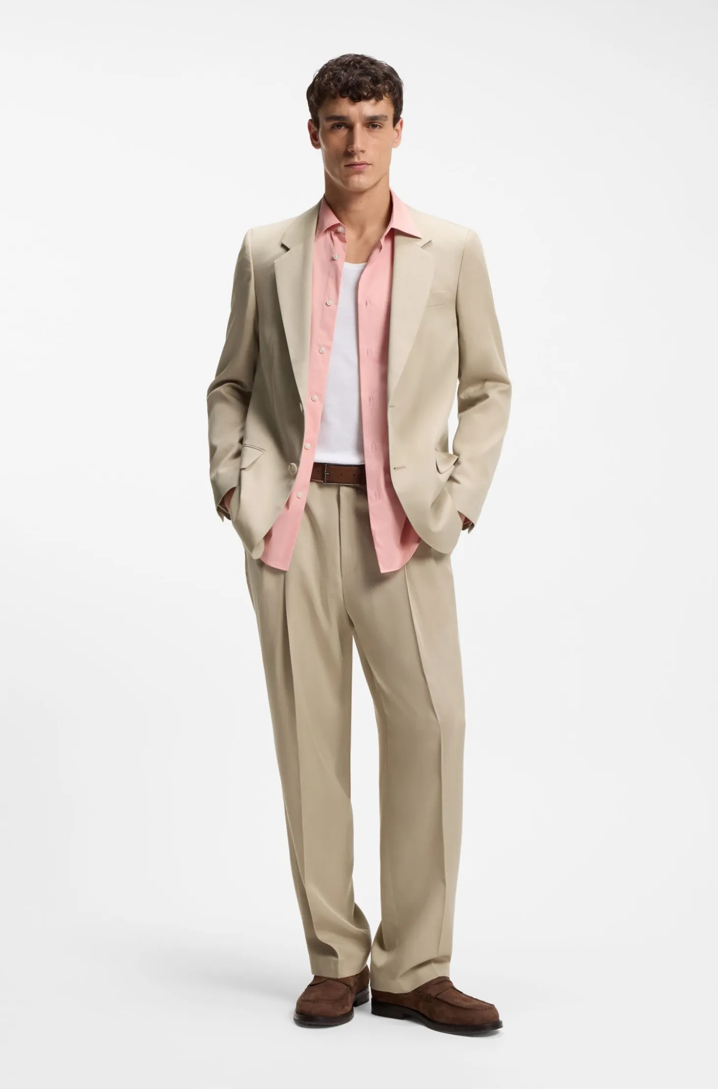 Relaxed-fit suit jacket in twill