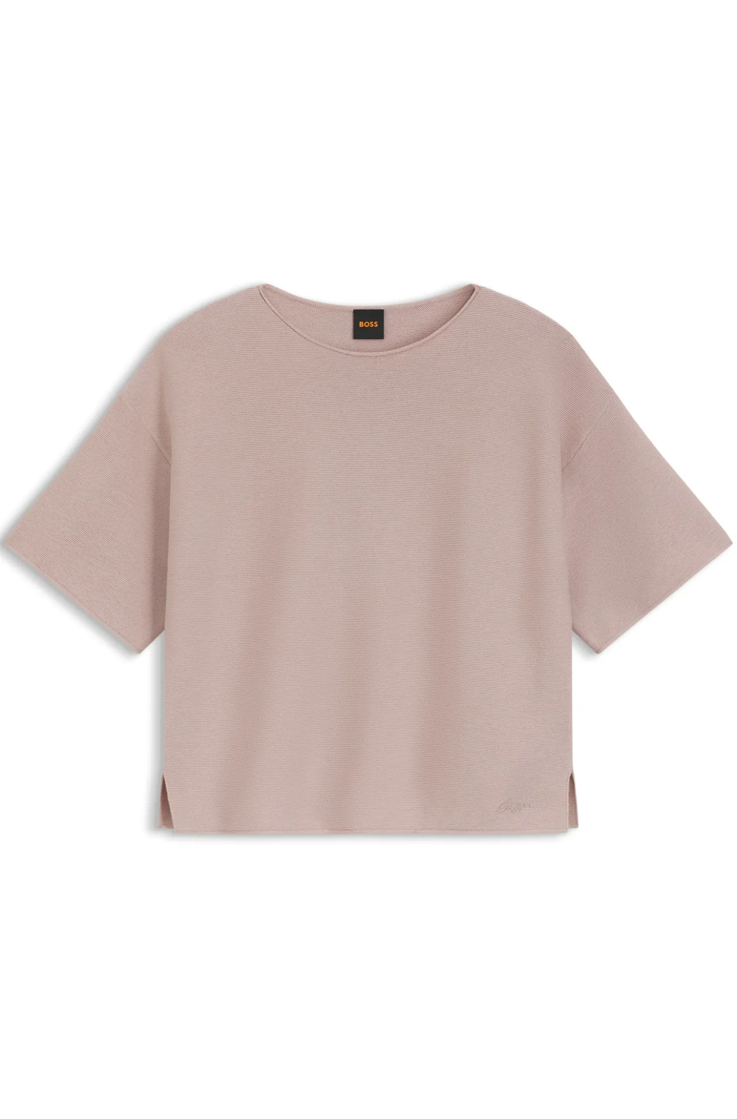 Relaxed-fit sweater in cotton and virgin wool
