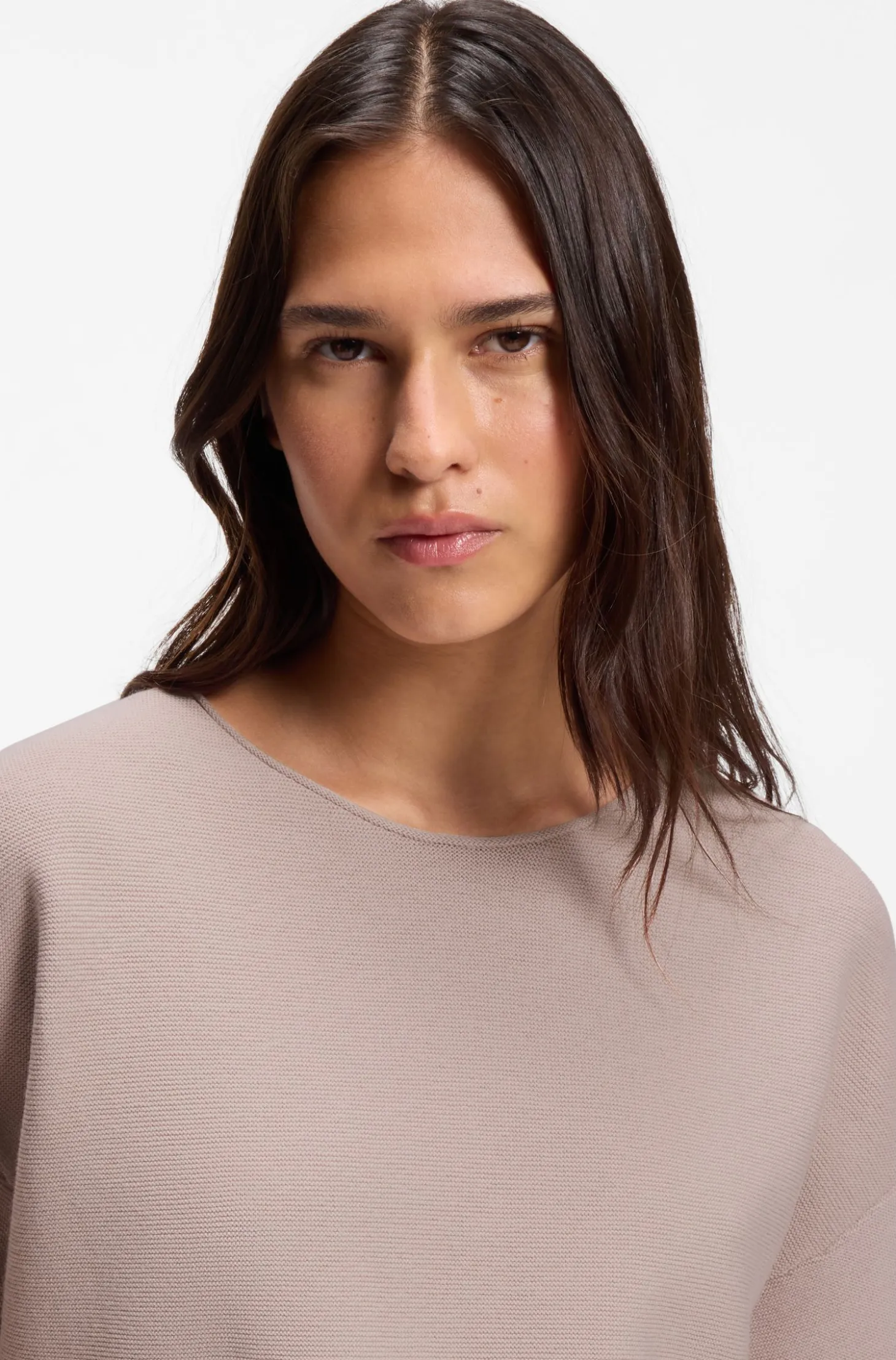 Relaxed-fit sweater in cotton and virgin wool