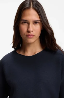 Relaxed-fit sweater in cotton and virgin wool
