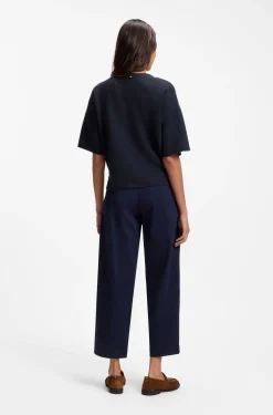 Relaxed-fit sweater in cotton and virgin wool