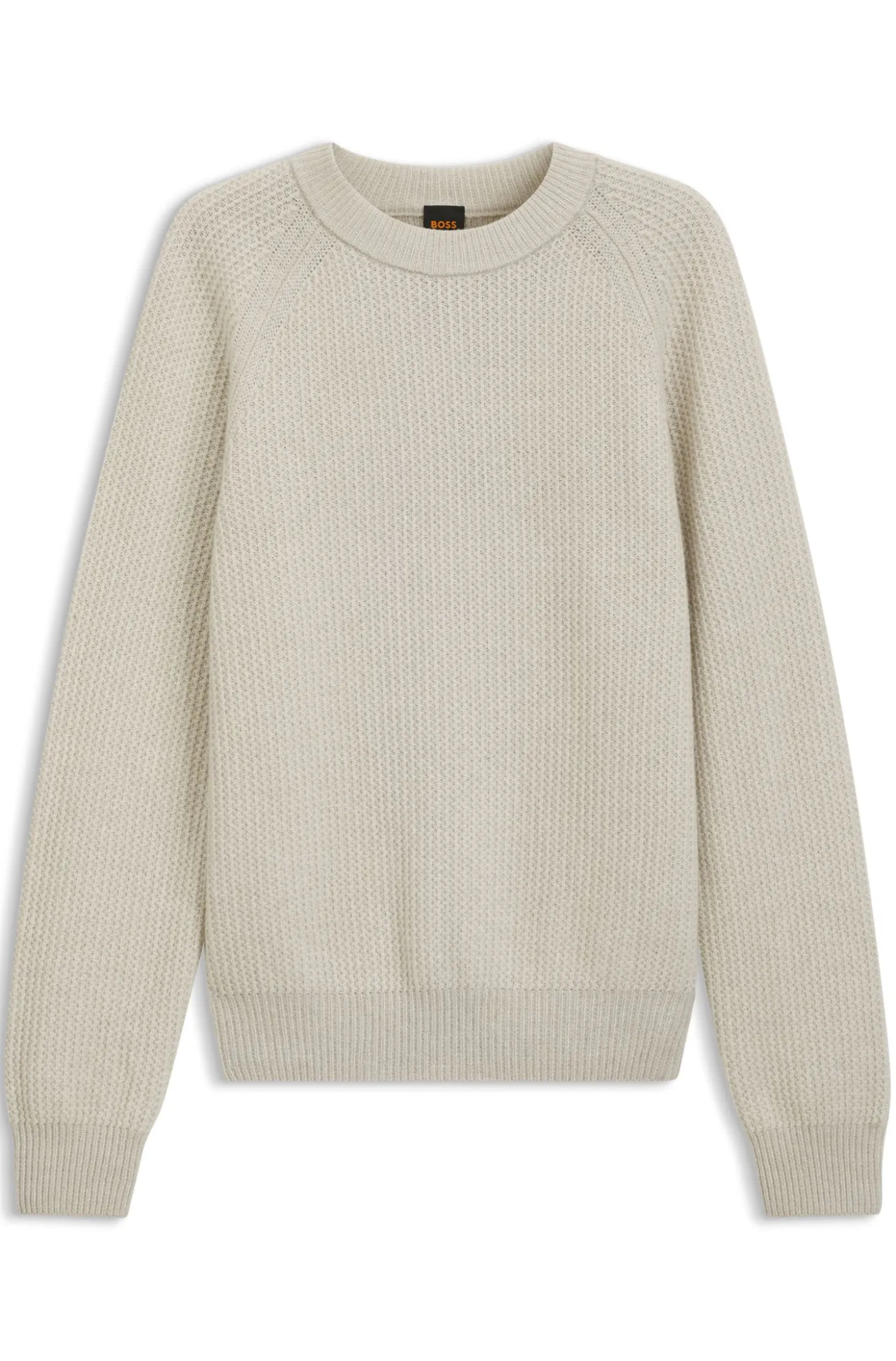 Relaxed-fit sweater with ribbed zig-zag structure