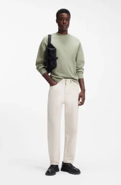 Relaxed-fit sweatshirt in cotton terry with logo detail