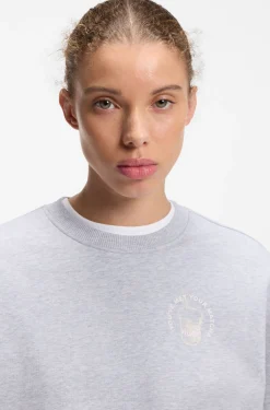 Relaxed-fit sweatshirt in cotton terry with graphic prints