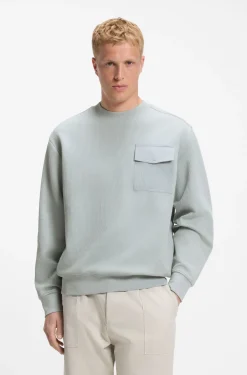 Relaxed-fit sweatshirt in stretch cotton