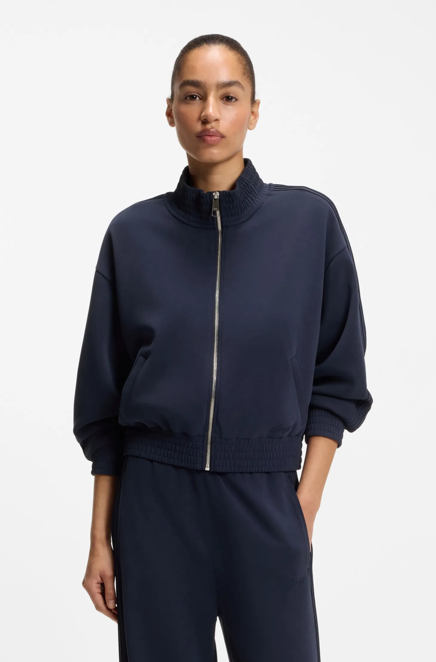 Relaxed-fit sweatshirt with piping details