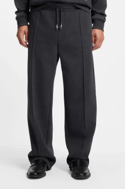 Relaxed-fit tracksuit bottoms with pintuck pleats