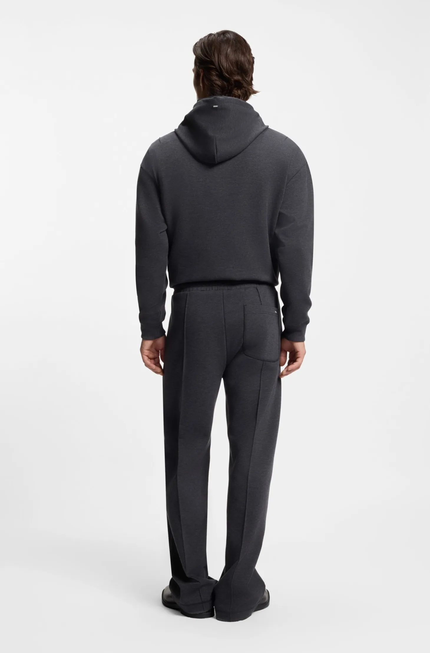 Relaxed-fit tracksuit bottoms with pintuck pleats