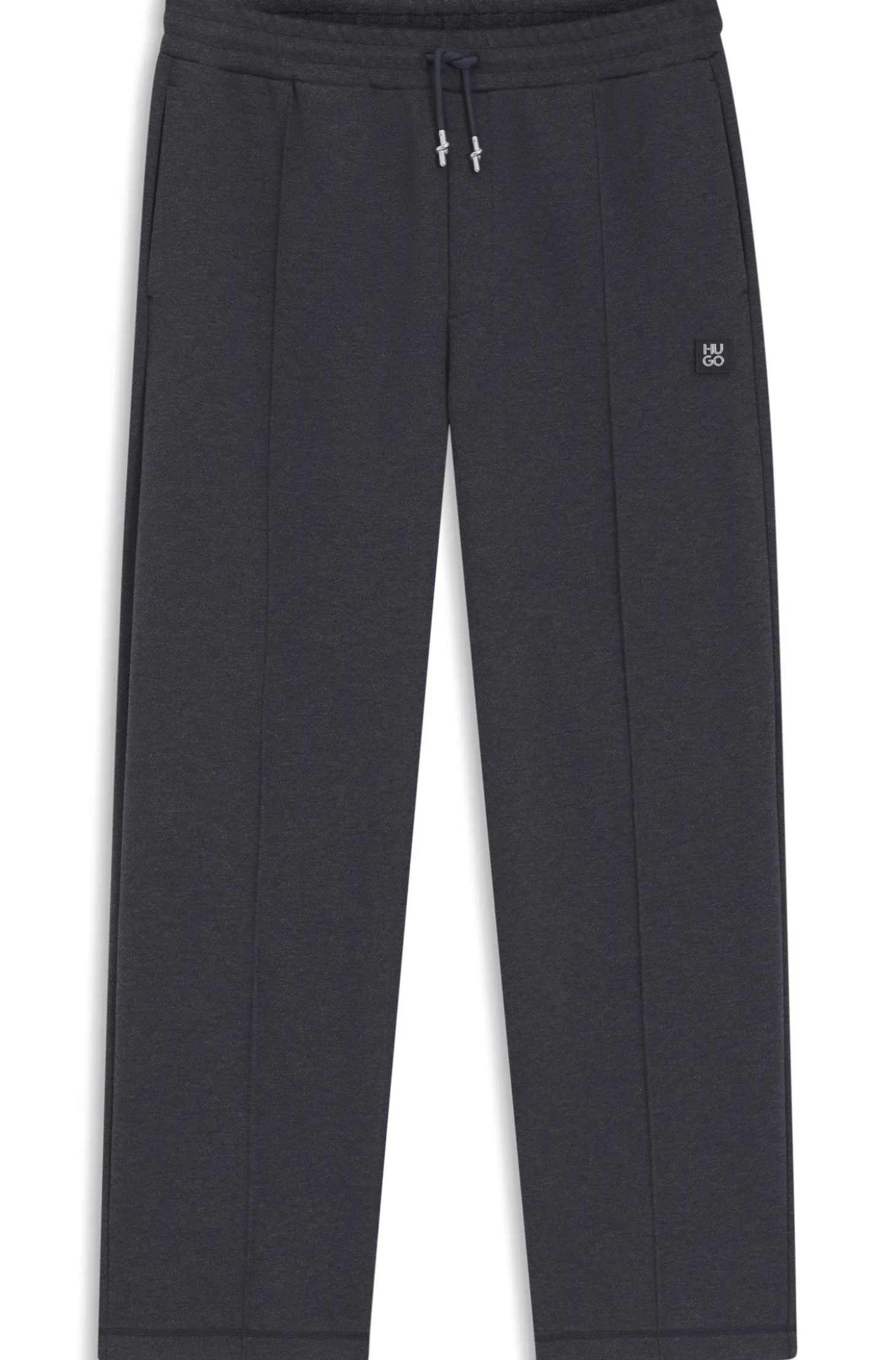 Relaxed-fit tracksuit bottoms with pintuck pleats