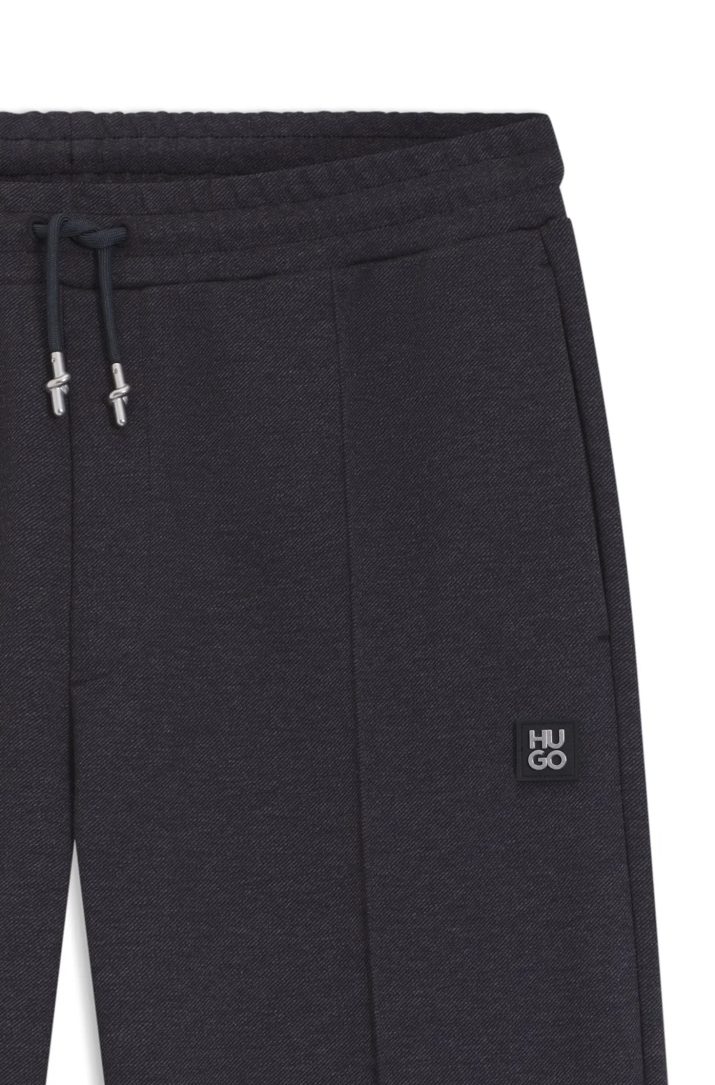 Relaxed-fit tracksuit bottoms with pintuck pleats