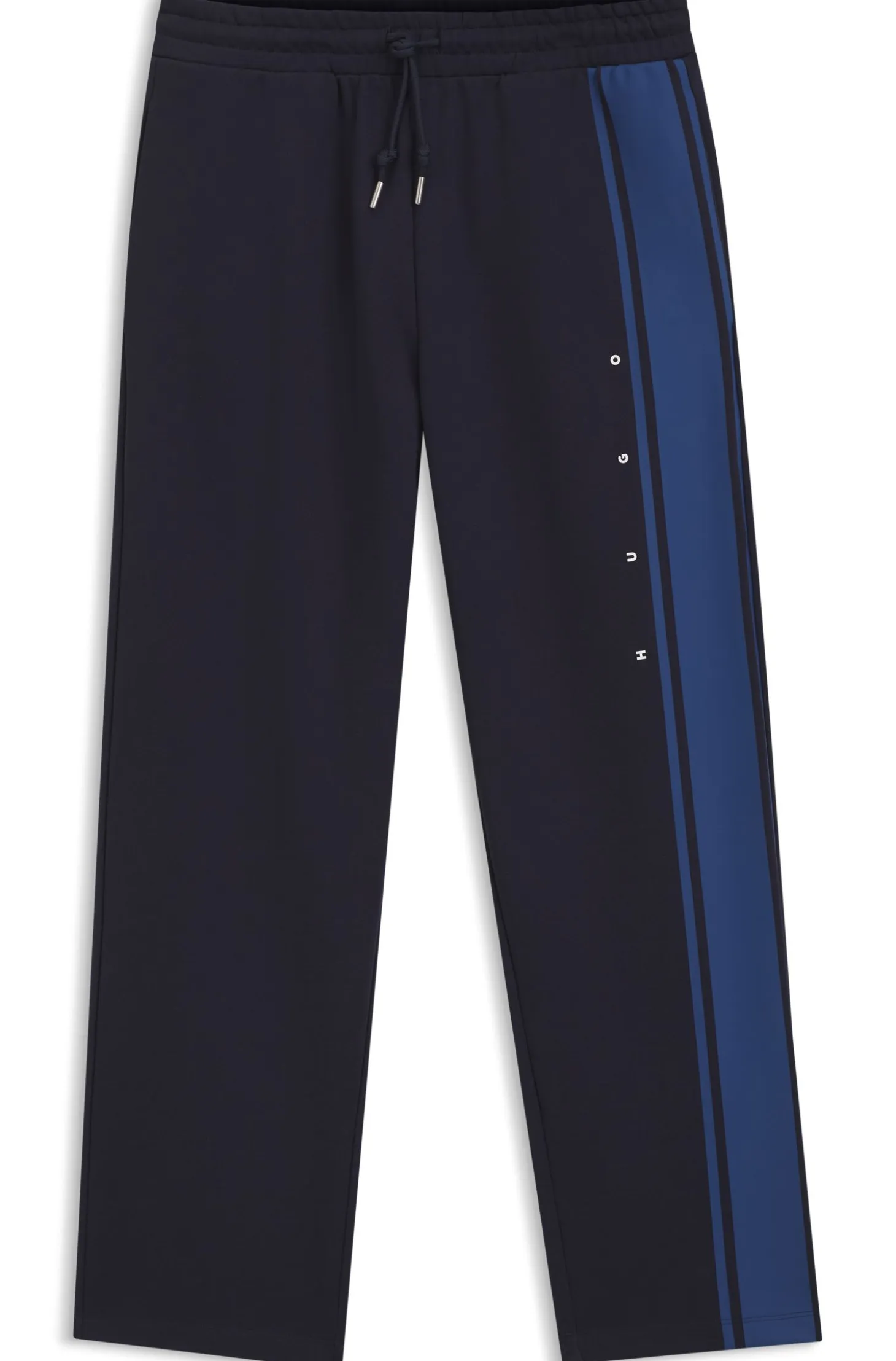 Relaxed-fit tracksuit bottoms in cotton with side stripe