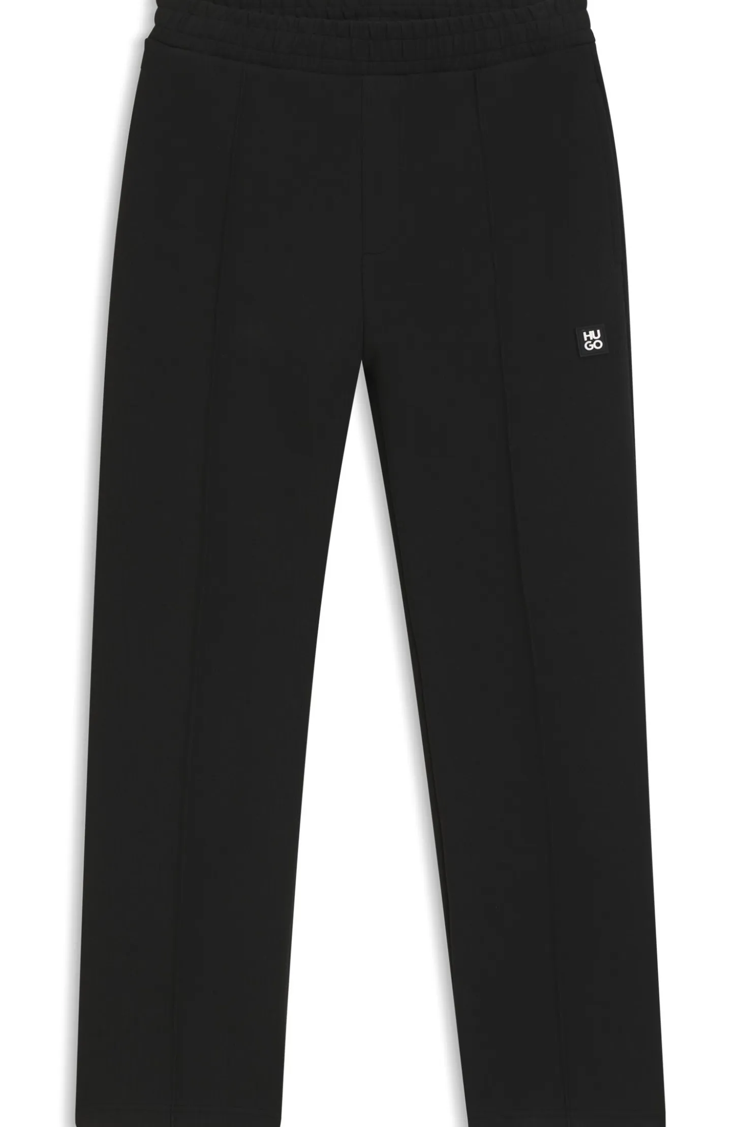 Relaxed-fit tracksuit bottoms in a structured cotton blend