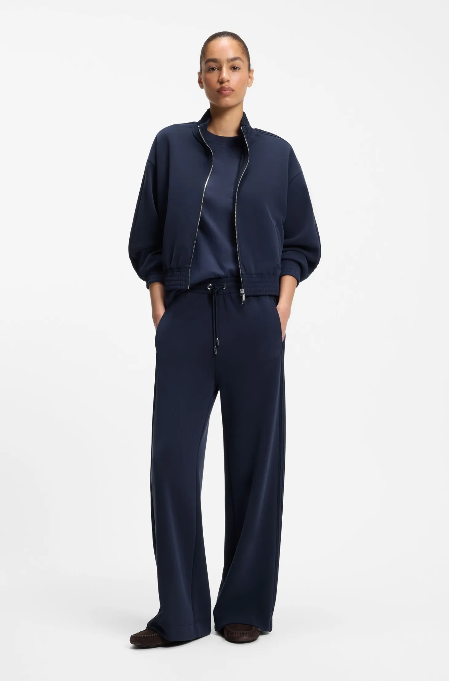 Relaxed-fit tracksuit bottoms with piping details