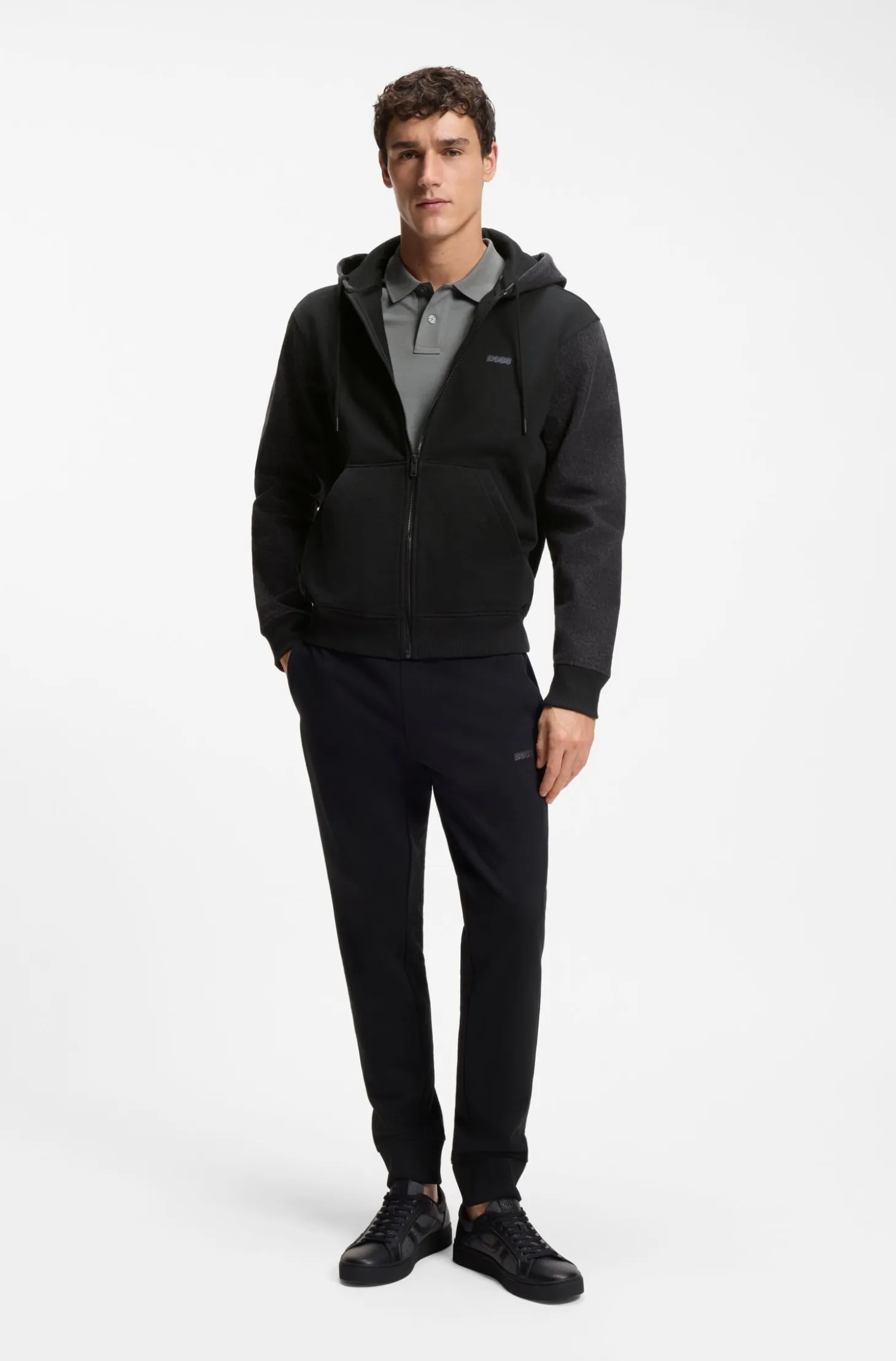 Relaxed-fit tracksuit set in cotton terry