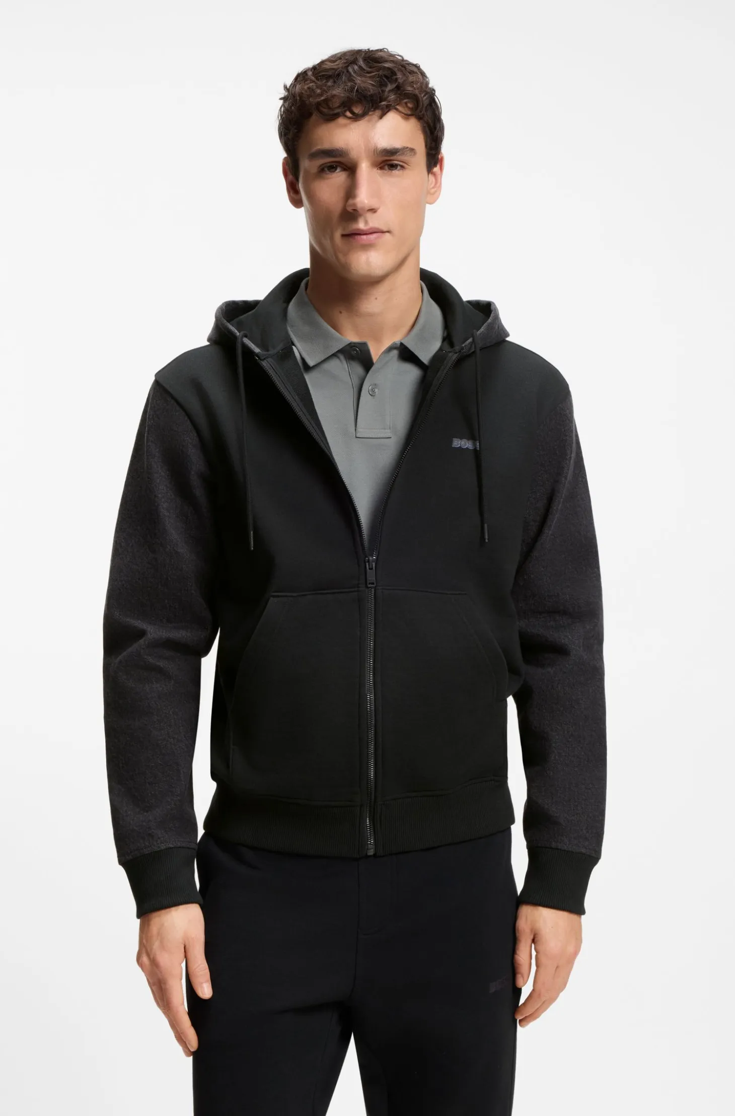 Relaxed-fit tracksuit set in cotton terry