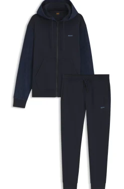 Relaxed-fit tracksuit set in cotton terry