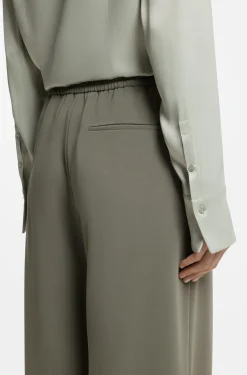 Relaxed-fit trousers in anti-static Japanese crepe