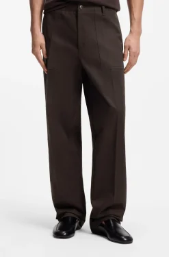 Relaxed-fit trousers in cotton twill