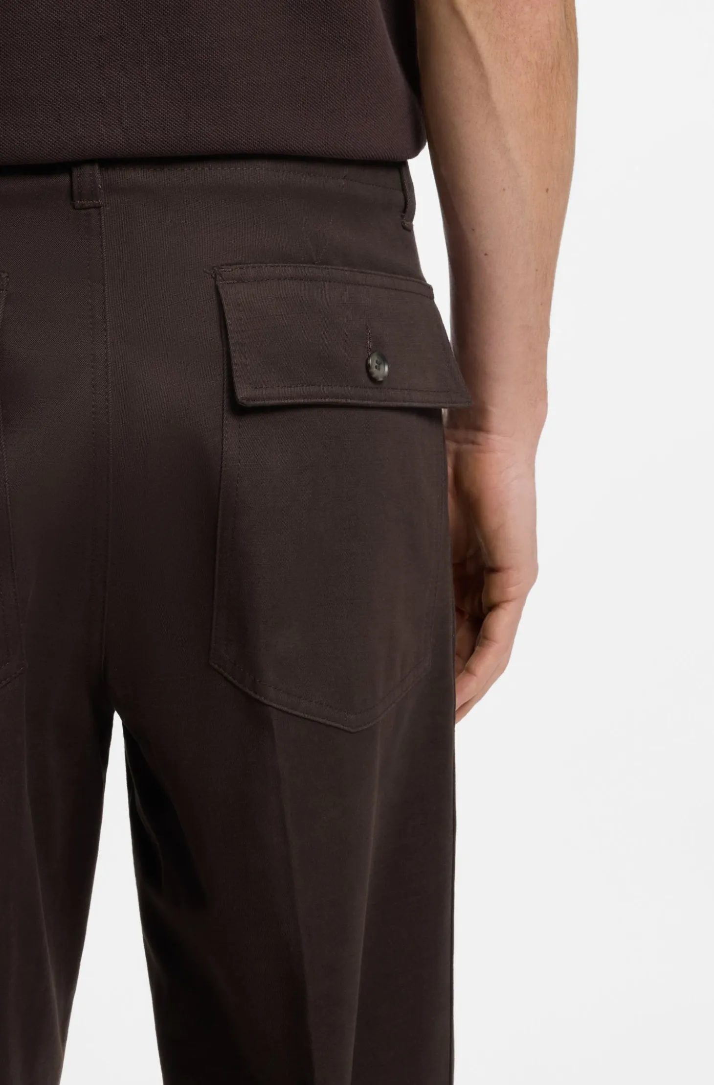 Relaxed-fit trousers in cotton twill