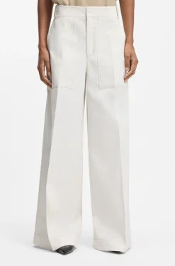 Relaxed-fit trousers in cotton canvas