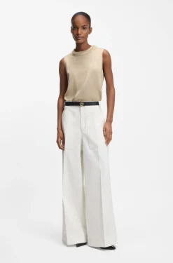 Relaxed-fit trousers in cotton canvas