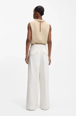 Relaxed-fit trousers in cotton canvas