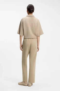 Relaxed-fit trousers in double-layer scuba jersey