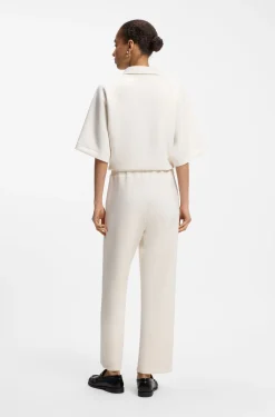 Relaxed-fit trousers in double-layer scuba jersey