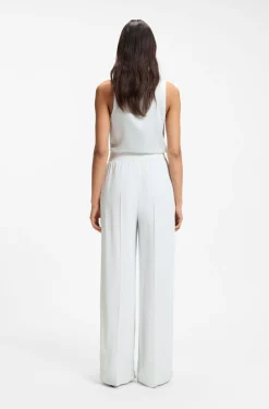 Relaxed-fit trousers in fluid crepe