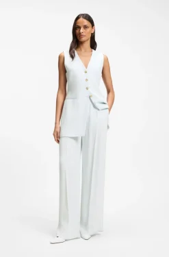 Relaxed-fit trousers in fluid crepe