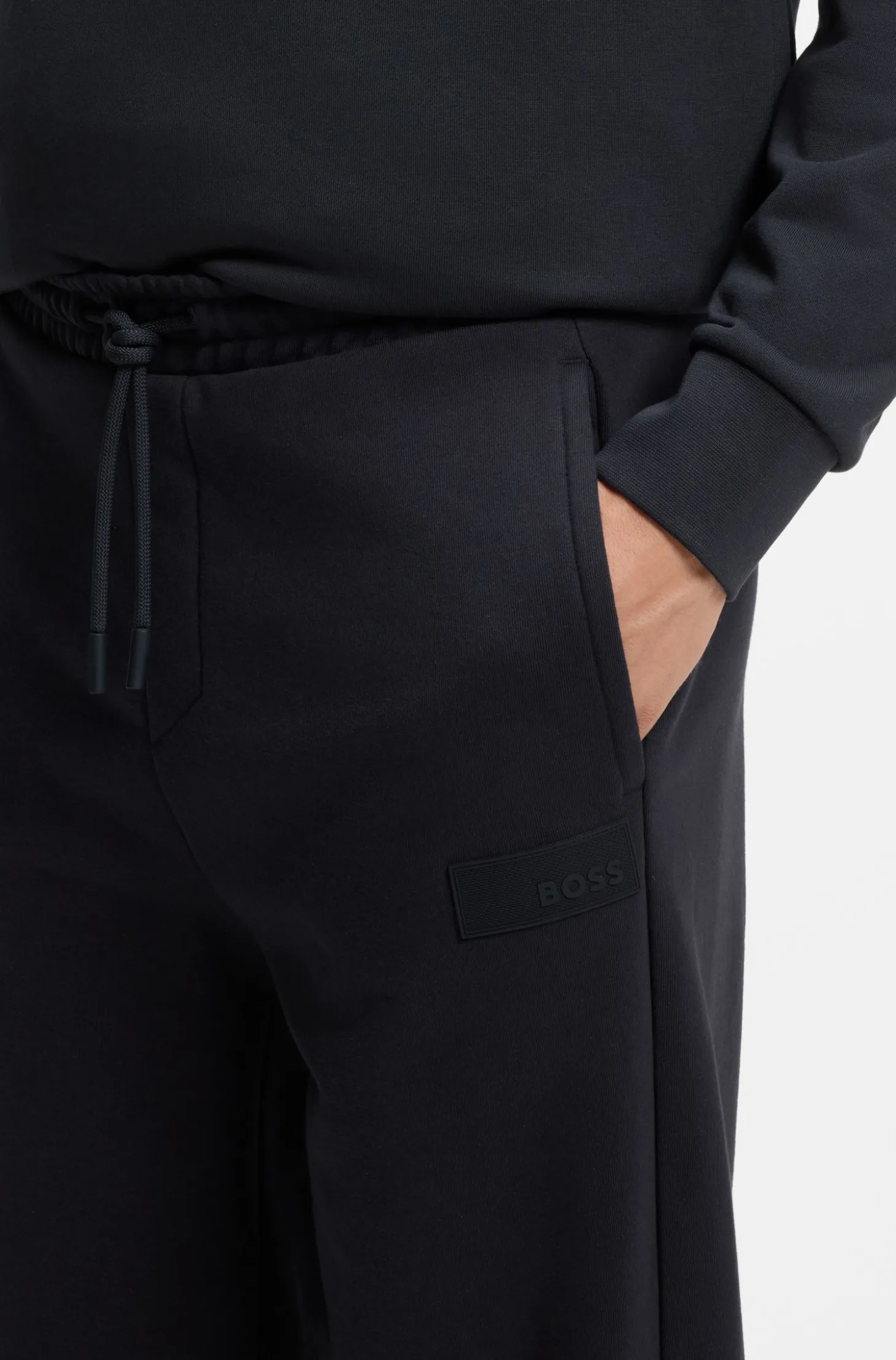 Relaxed-fit trousers in innovative French Terry