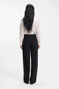 Relaxed-fit trousers in Japanese crepe