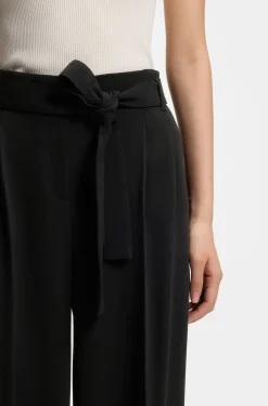 Relaxed-fit trousers in Japanese crepe