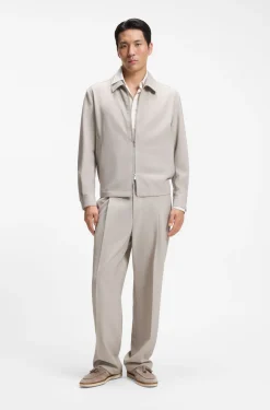 Relaxed-fit trousers in patterned virgin wool