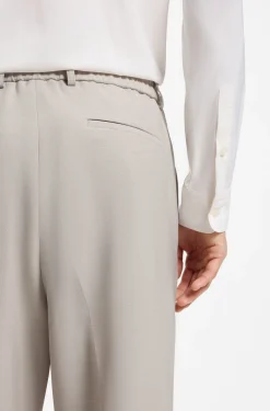 Relaxed-fit trousers in patterned virgin wool